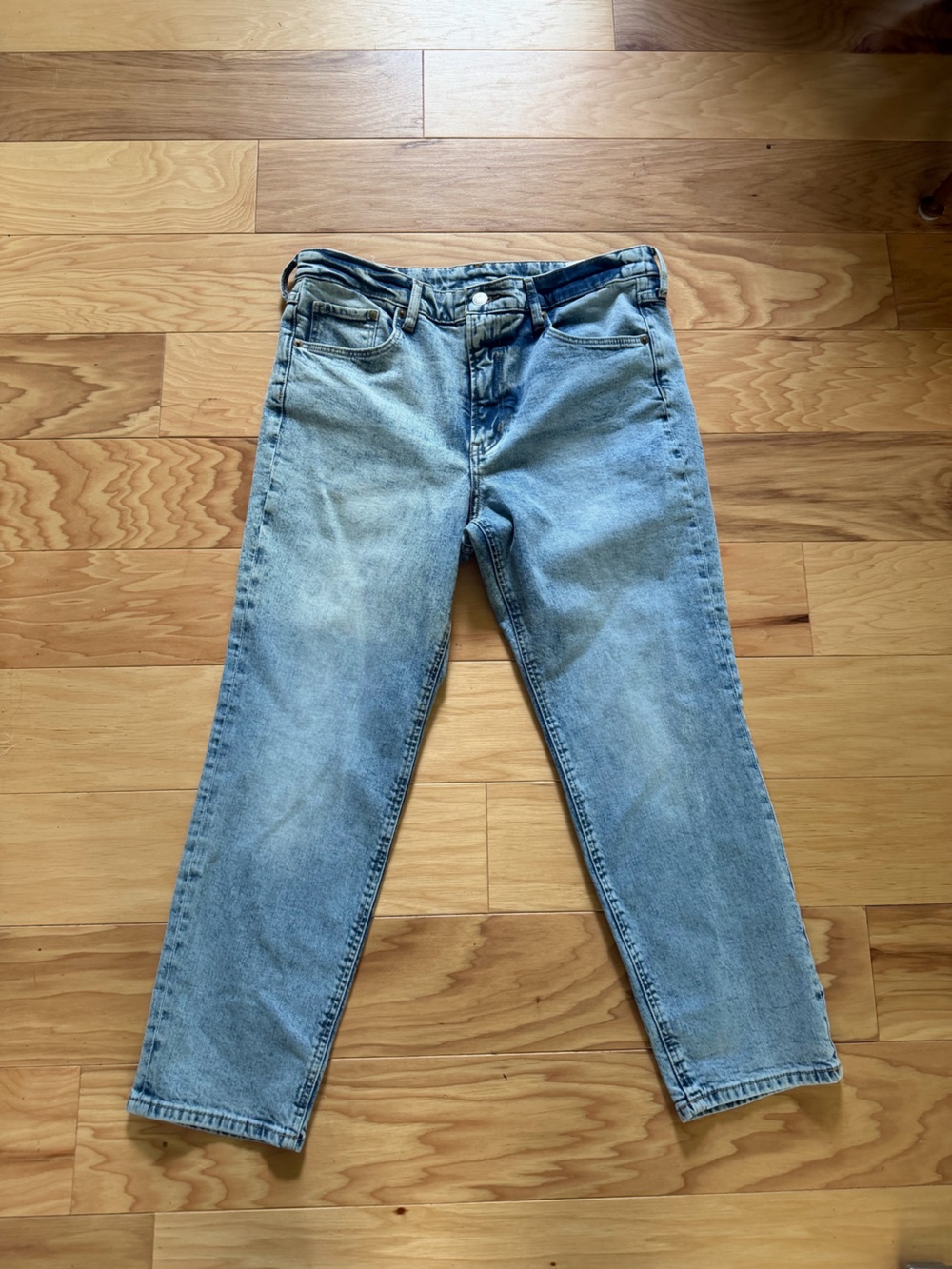 H&M &Denim Vintage Slim Jeans Women’s 14 Acid Wash High Rise Straight Leg